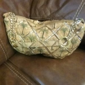 🌹$7 ( When bundled) Cute Sequin Hobo Bag With Palm Tree Print.
